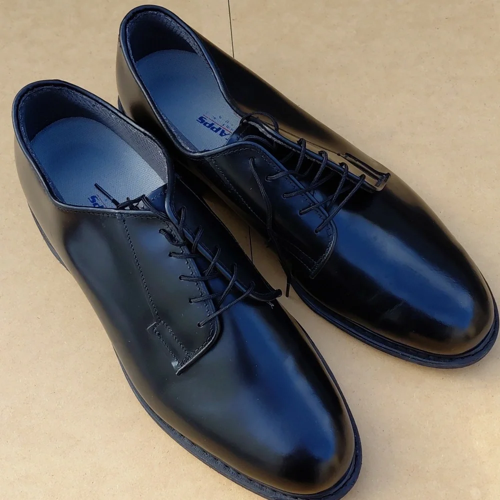 CAPPS Men's Black Leather Oxford Shoes - 14D